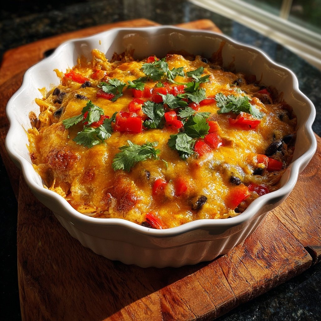 Rotisserie Chicken Taco Casserole