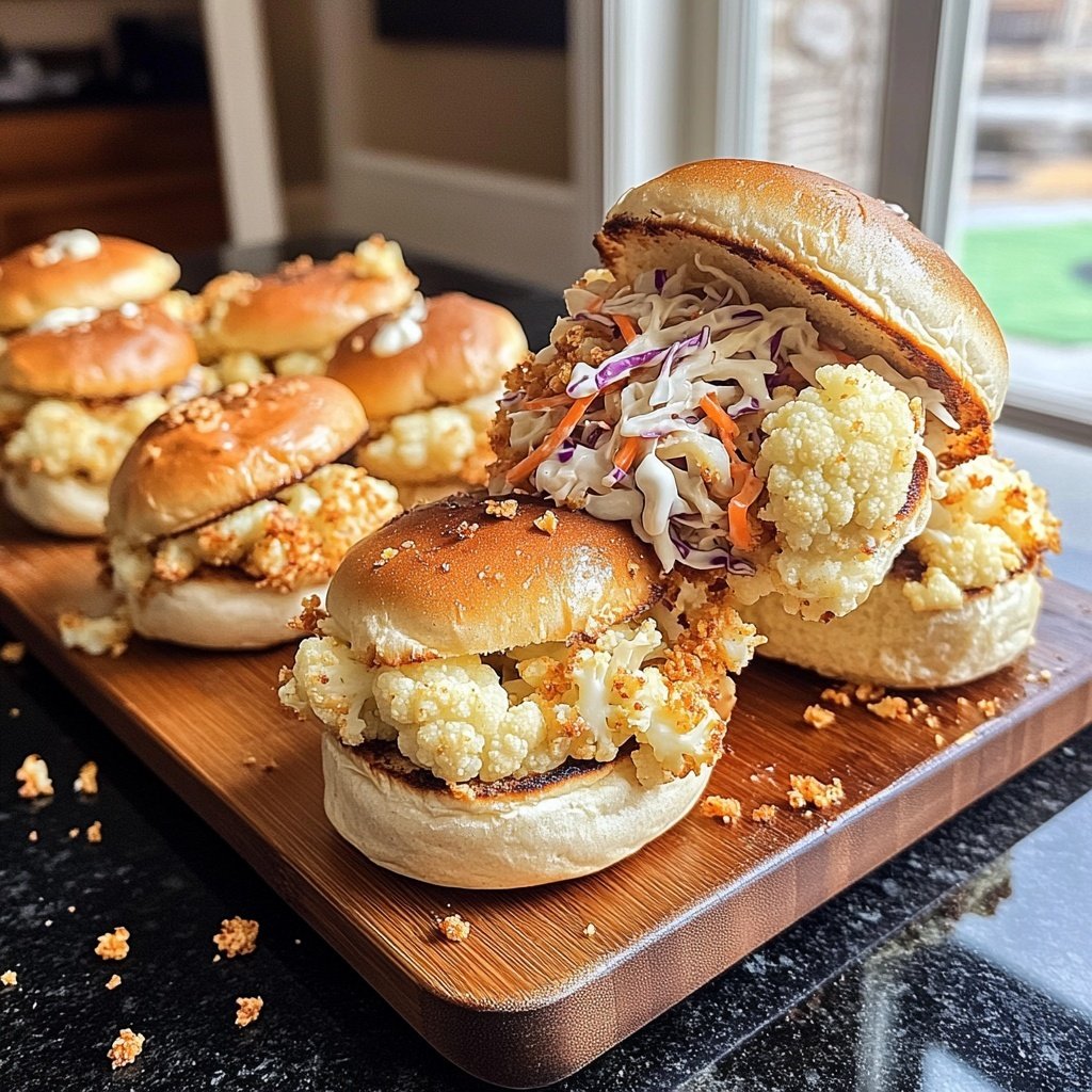 Sliders with Crispy Cauliflower