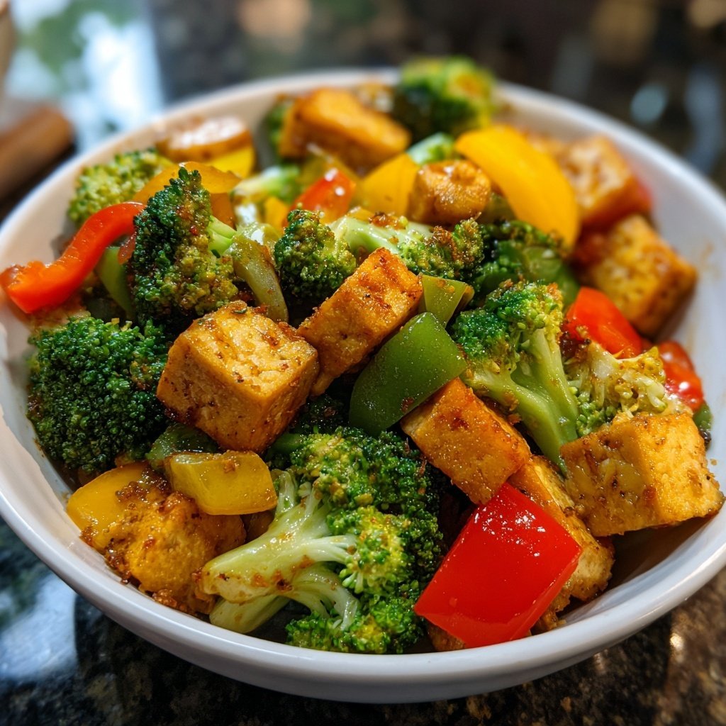Healthy Dinner Broccoli Tofu Stir Fry
