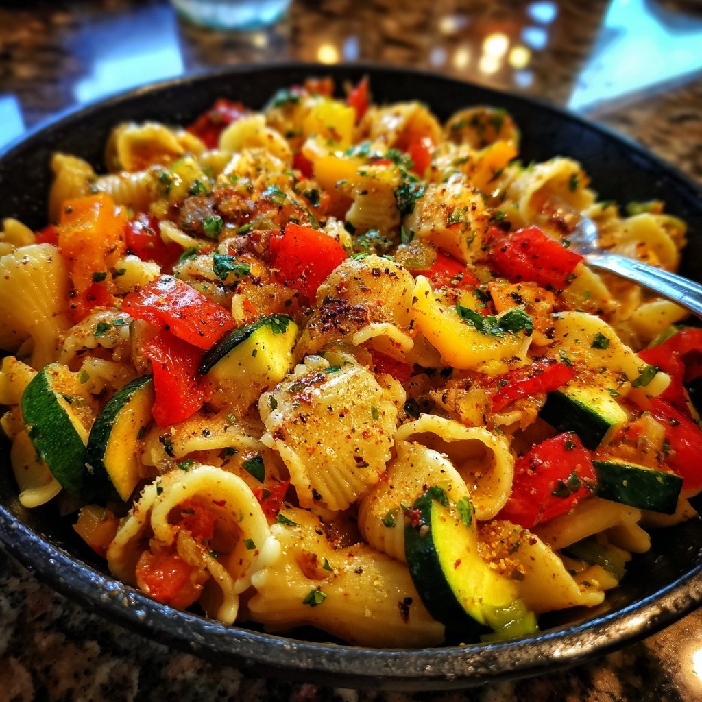 Herb Roasted Veggie Pasta Skillet