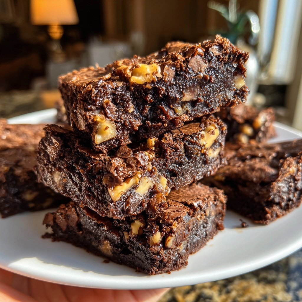 Cottage Cheese Brownies with Walnuts