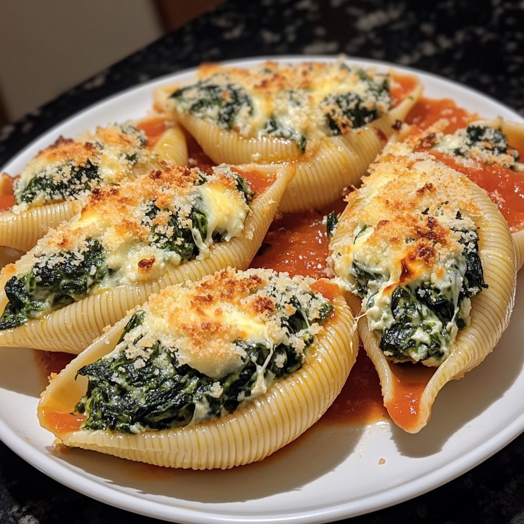 Romantic Spinach Ricotta Stuffed Shells