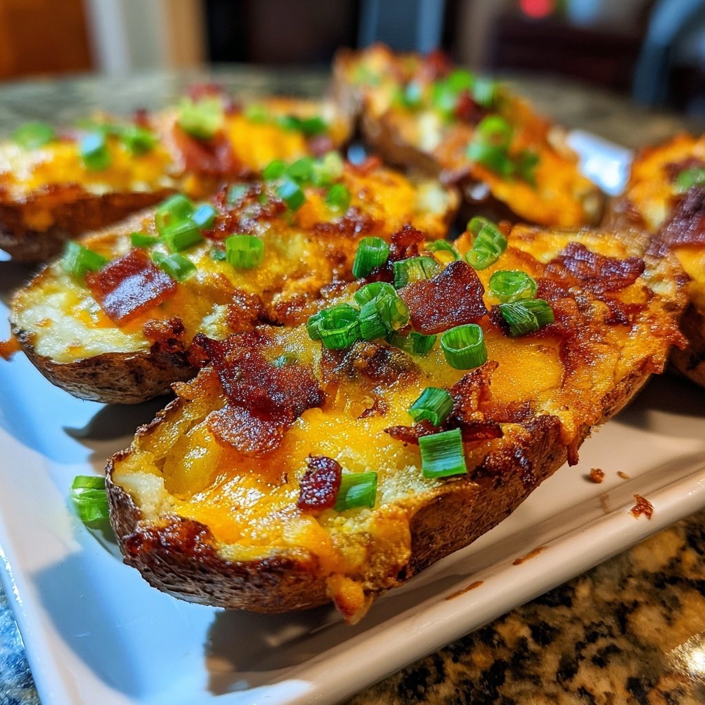 Super Bowl Party Food Stuffed Potato Skins