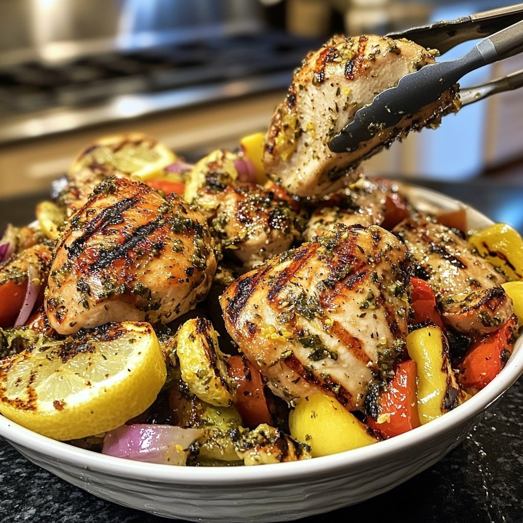 Grilled Lemon Herb Chicken Bowl