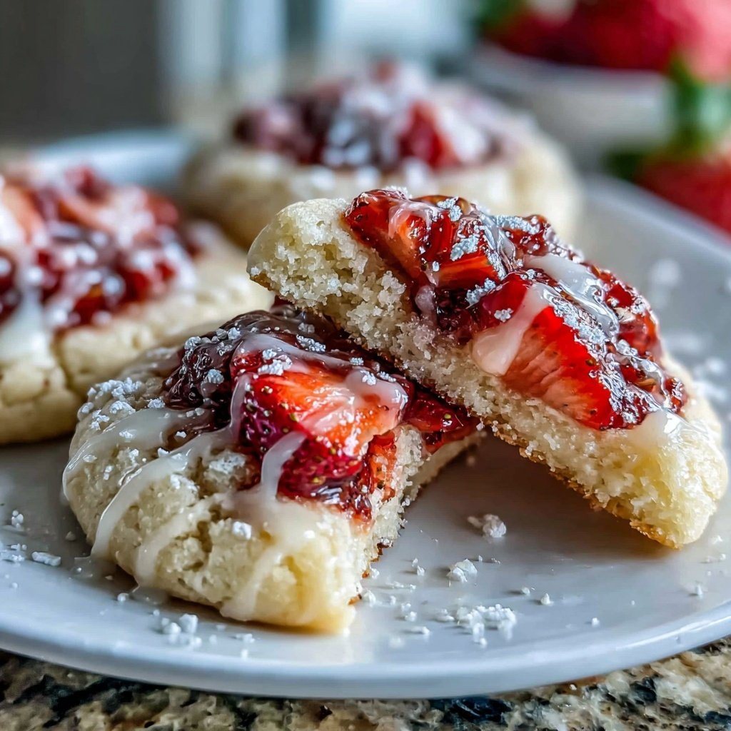 Spring Strawberry Sugar Cookies