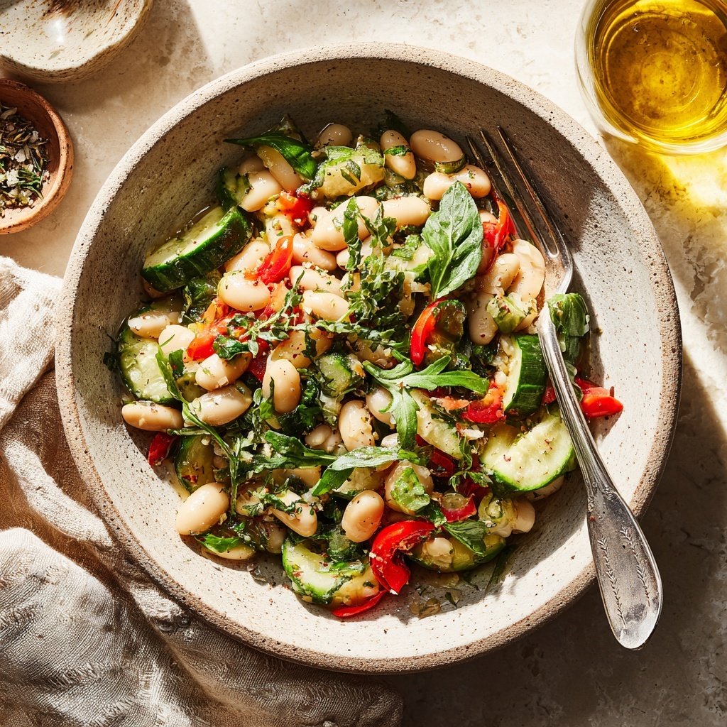 Healthy Lunch White Bean Lemon Salad
